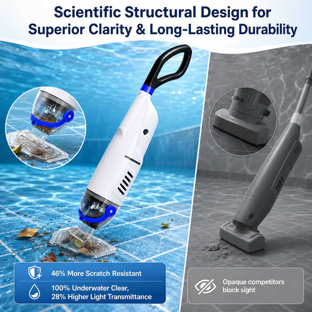 ARVIVO Cordless Handheld Pool Vacuum for Above Ground & Inground Pools, Rechargeable Pool Cleaner, 60-Min Runtime, Dual Heads, 116in Telescopic Pole, White